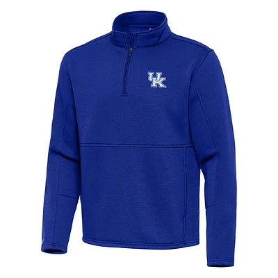 Men's Antigua Royal Kentucky Wildcats Twist Quarter-Zip Pullover Jacket