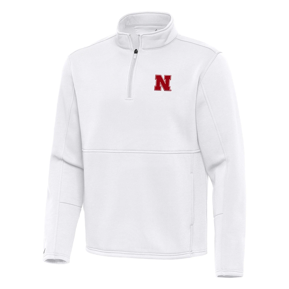 Men's Antigua Nebraska Huskers Twist Quarter-Zip Pullover Jacket