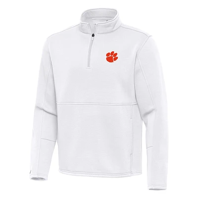 Men's Antigua Clemson Tigers Twist Quarter-Zip Pullover Jacket
