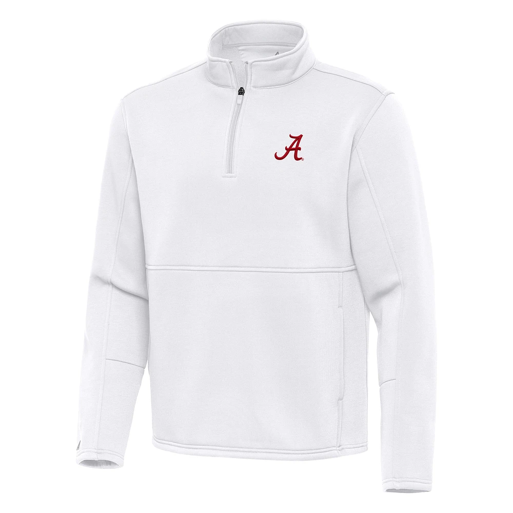 Men's Antigua Crimson Alabama Tide Twist Quarter-Zip Pullover Jacket
