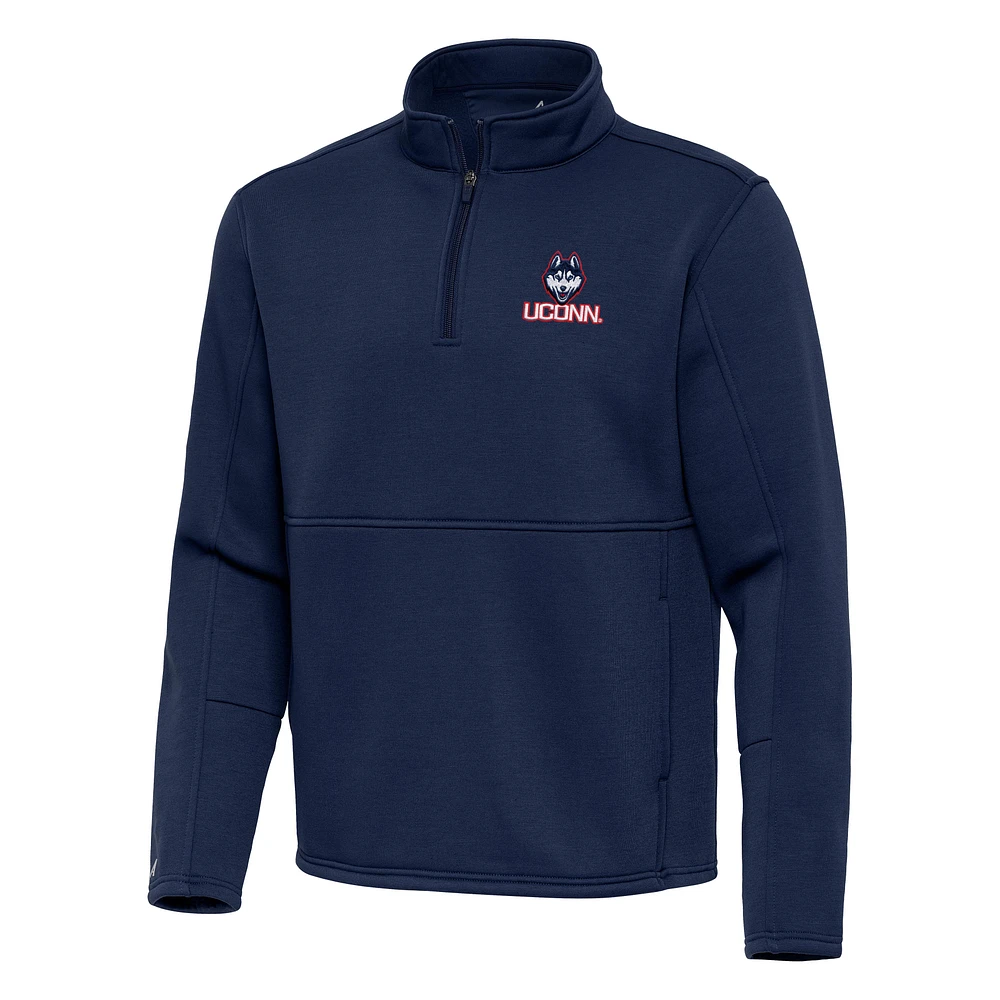 Men's Antigua Navy UConn Huskies Twist Quarter-Zip Pullover Jacket