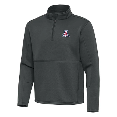 Men's Antigua Pewter Arizona Wildcats Twist Quarter-Zip Pullover Jacket