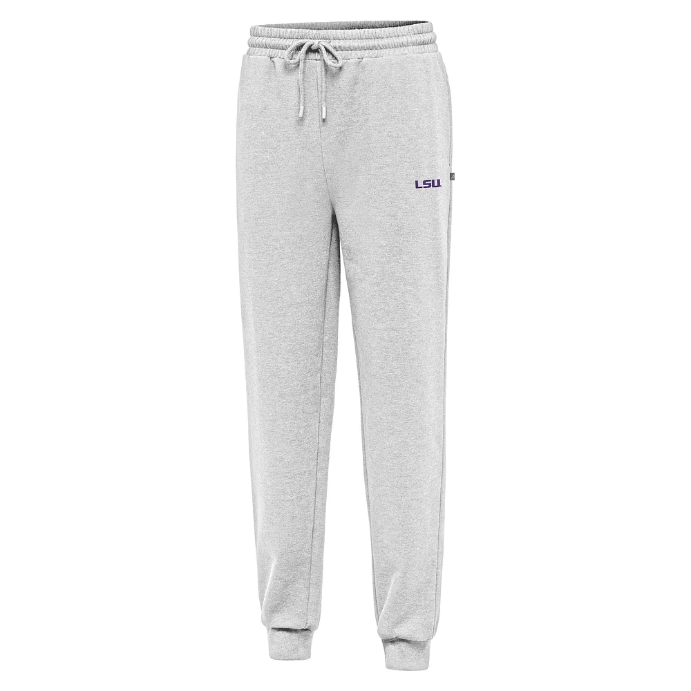 Men's Antigua Heather Gray LSU Tigers Idol Jogger Pants