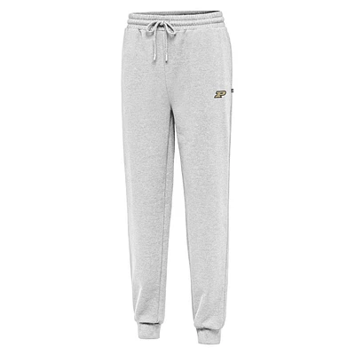 Men's Antigua Heather Gray Purdue Boilermakers Idol Jogger Pants