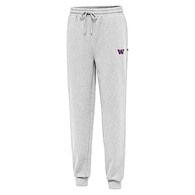 Men's Antigua Heather Gray Washington Huskies Idol Jogger Pants