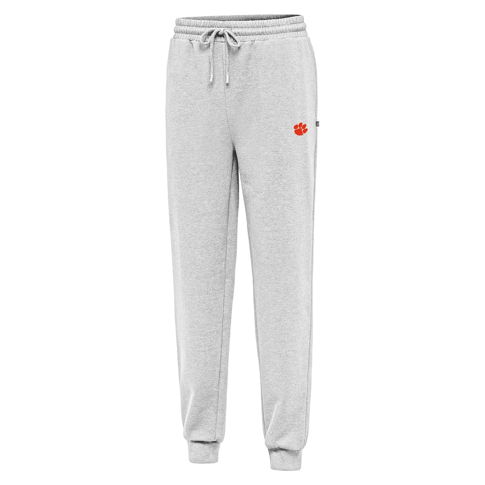 Men's Antigua Heather Gray Clemson Tigers Idol Jogger Pants