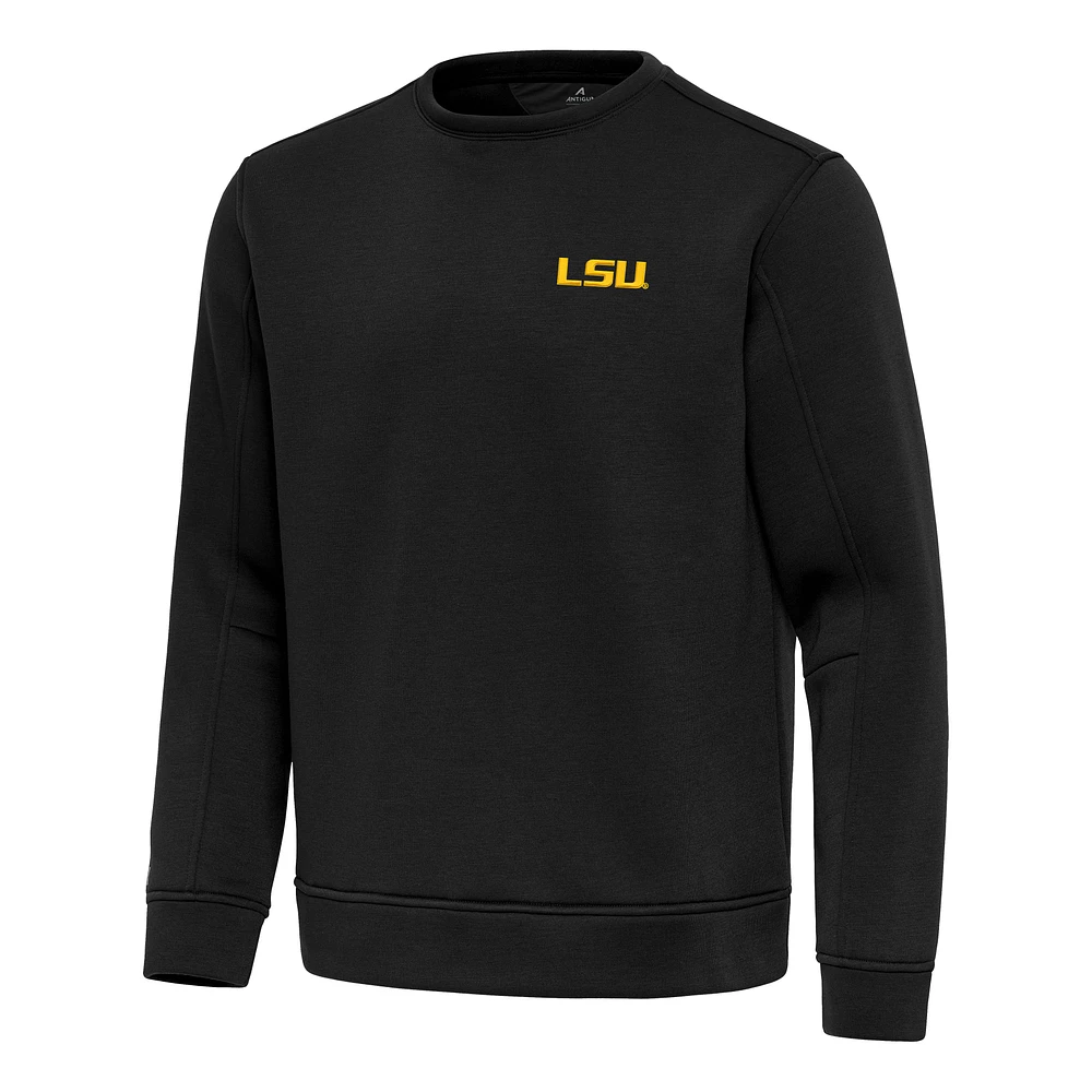 Men's Antigua Black LSU Tigers Relevant Lightweight Pullover Sweatshirt