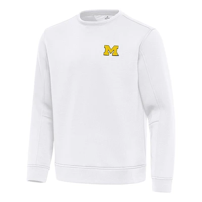 Men's Antigua Michigan Wolverines Relevant Lightweight Pullover Sweatshirt