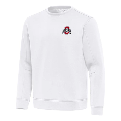 Men's Antigua Ohio State Buckeyes Relevant Lightweight Pullover Sweatshirt