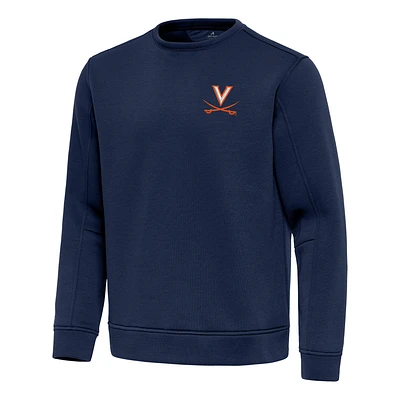 Men's Antigua Navy Virginia Cavaliers Relevant Lightweight Pullover Sweatshirt