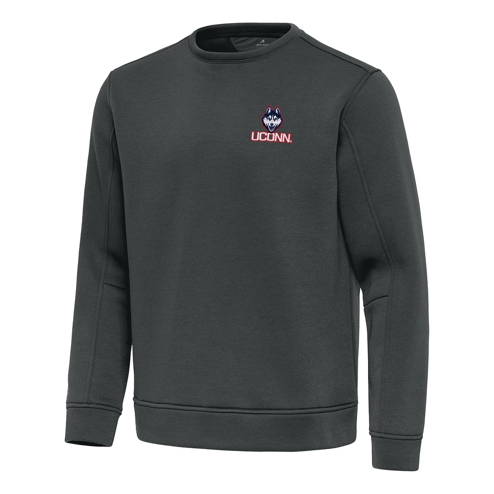 Men's Antigua Pewter UConn Huskies Relevant Lightweight Pullover Sweatshirt