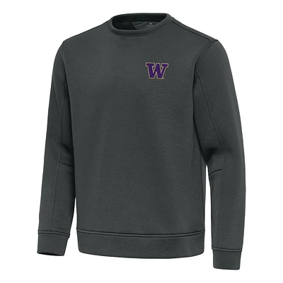 Men's Antigua Pewter Washington Huskies Relevant Lightweight Pullover Sweatshirt