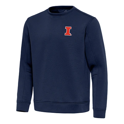 Men's Antigua Navy Illinois Fighting Illini Relevant Lightweight Pullover Sweatshirt