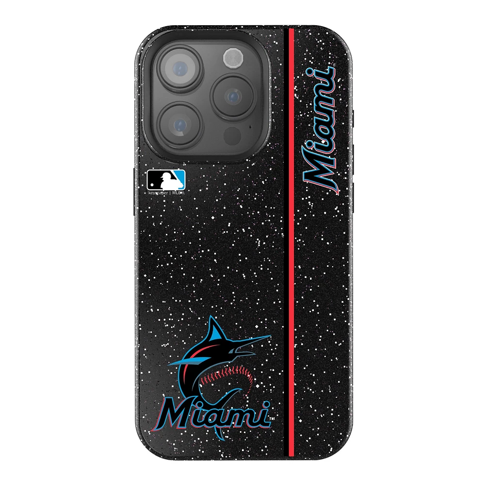 Keyscaper Black Miami Marlins iPhone Bling Case