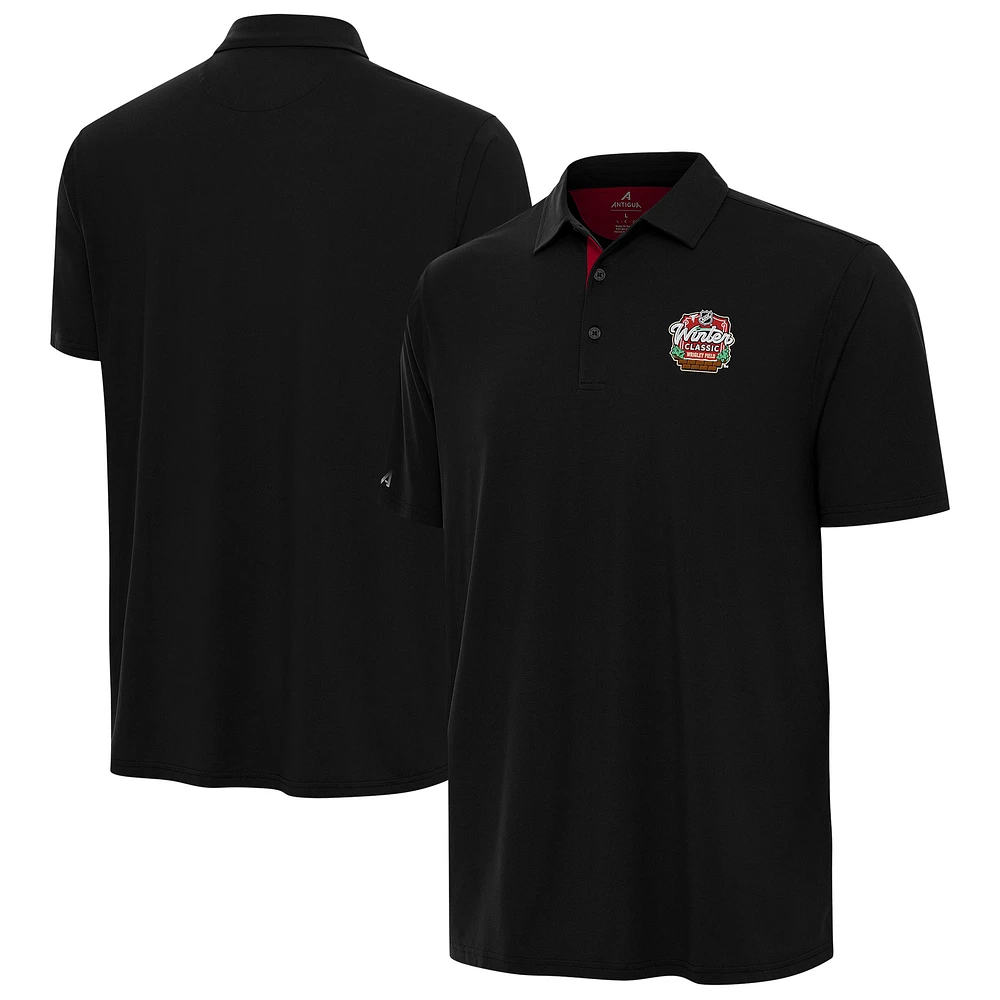 Men's Antigua Black 2025 Winter Classic Wrigley Field Era Polo