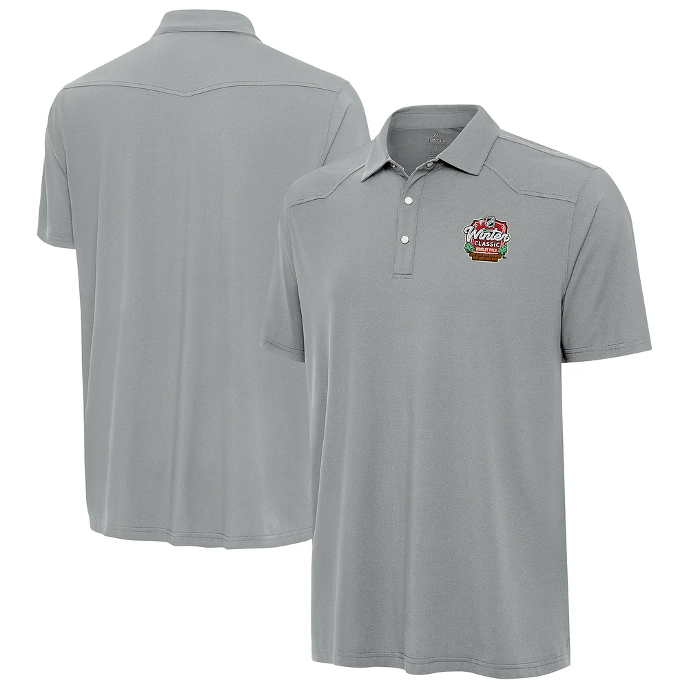Men's Antigua Gray NHL Events Western Polo