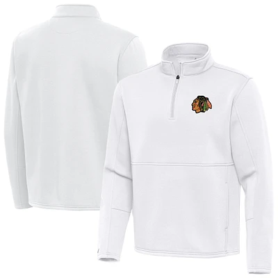 Men's Antigua Chicago Blackhawks Twist Quarter-Zip Pullover Jacket