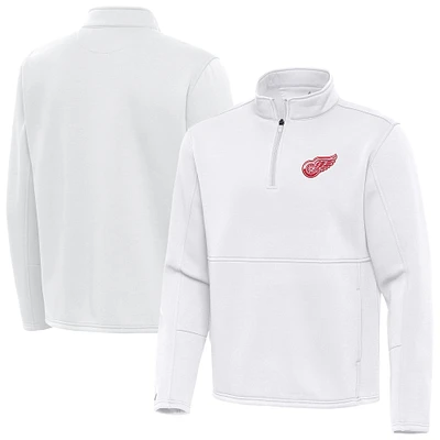Men's Antigua Detroit Red Wings Twist Quarter-Zip Pullover Jacket