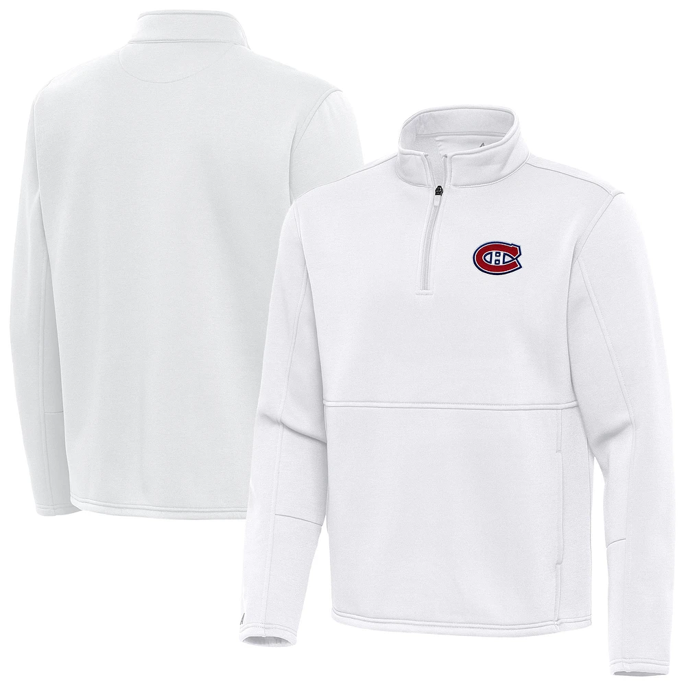 Men's Antigua Montreal Canadiens Twist Quarter-Zip Pullover Jacket