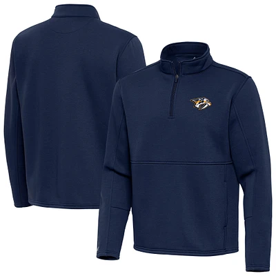 Men's Antigua Navy Nashville Predators Twist Quarter-Zip Pullover Jacket