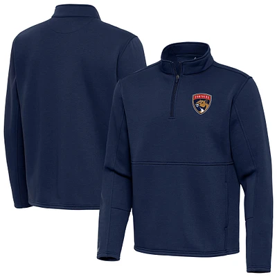 Men's Antigua Navy Florida Panthers Twist Quarter-Zip Pullover Jacket