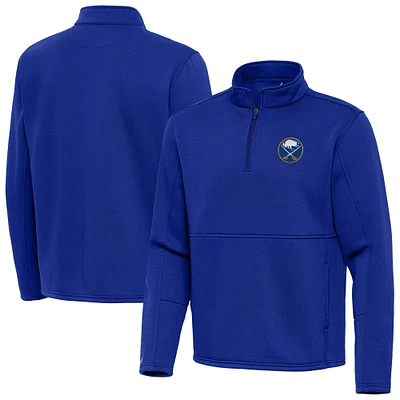 Men's Antigua Royal Buffalo Sabres Twist Quarter-Zip Pullover Jacket