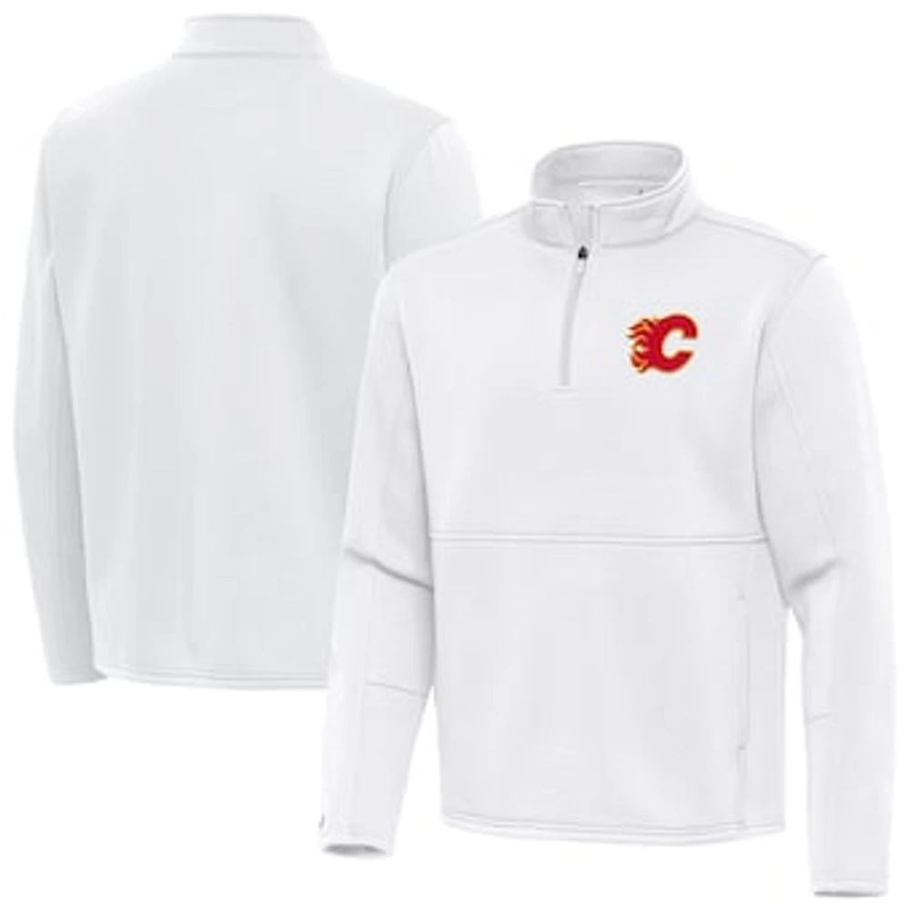 Men's Antigua Calgary Flames Twist Quarter-Zip Pullover Jacket