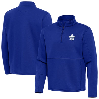 Men's Antigua Blue Toronto Maple Leafs Twist Quarter-Zip Pullover Jacket