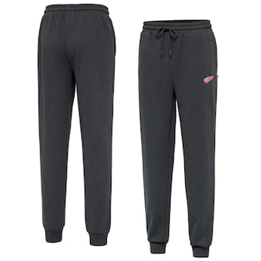 Men's Antigua Heather Charcoal Detroit Red Wings Idol Jogger Pants