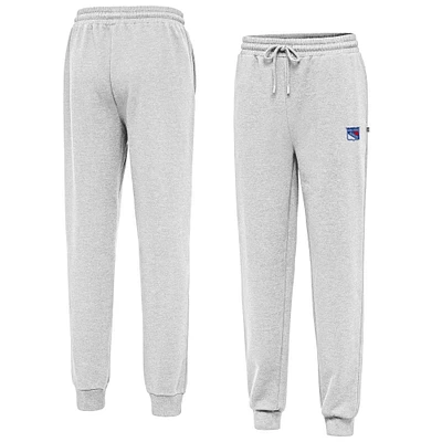 Men's Antigua Heather Gray New York Rangers Idol Jogger Pants