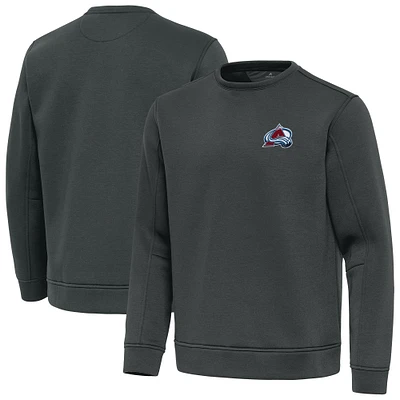 Men's Antigua Pewter Colorado Avalanche Relevant Lightweight Pullover Sweatshirt