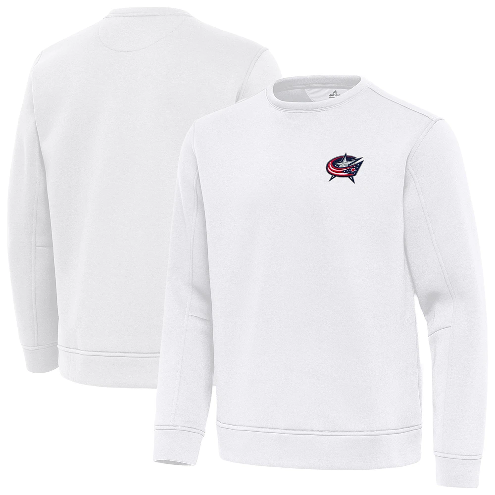 Men's Antigua Columbus Blue Jackets Relevant Lightweight Pullover Sweatshirt