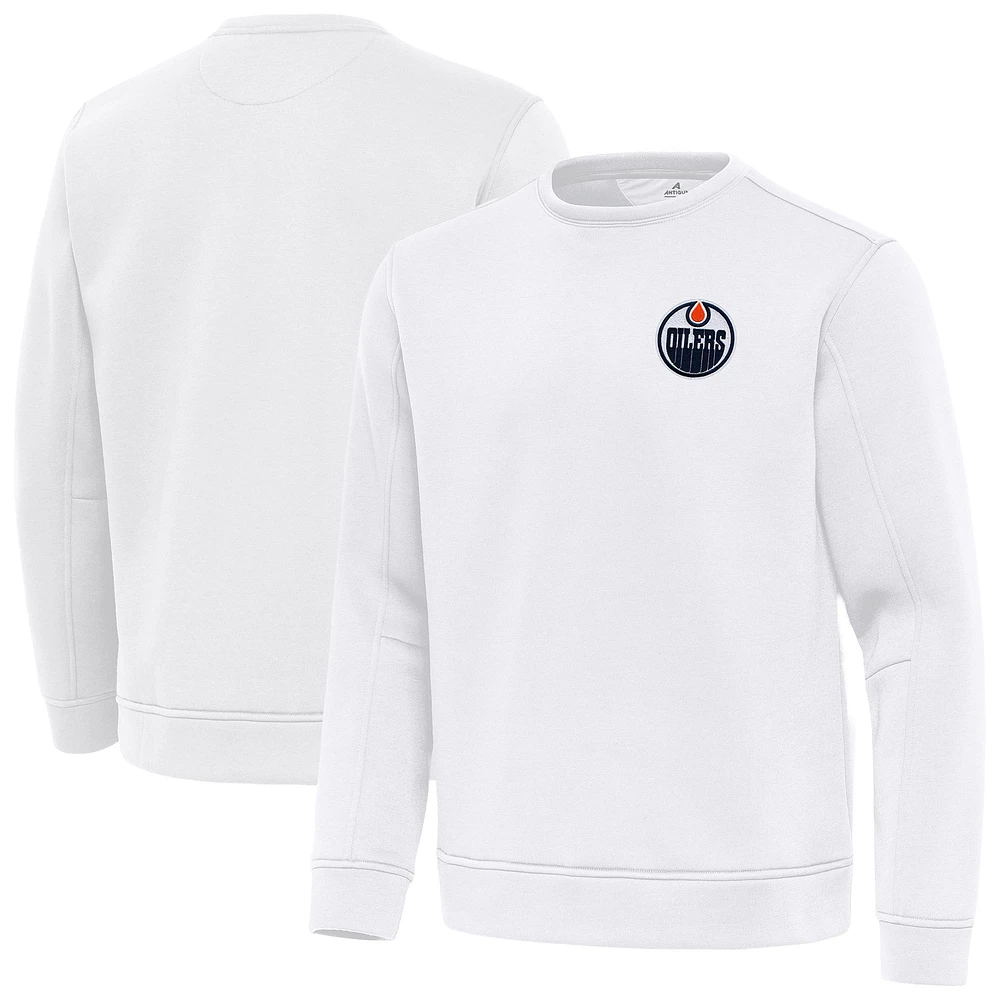 Men's Antigua Edmonton Oilers Relevant Lightweight Pullover Sweatshirt