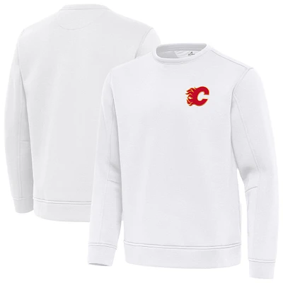 Men's Antigua Calgary Flames Relevant Lightweight Pullover Sweatshirt