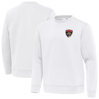 Men's Antigua White Florida Panthers Relevant Lightweight Pullover Sweatshirt