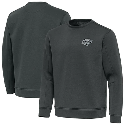 Men's Antigua Pewter Los Angeles Kings Relevant Lightweight Pullover Sweatshirt