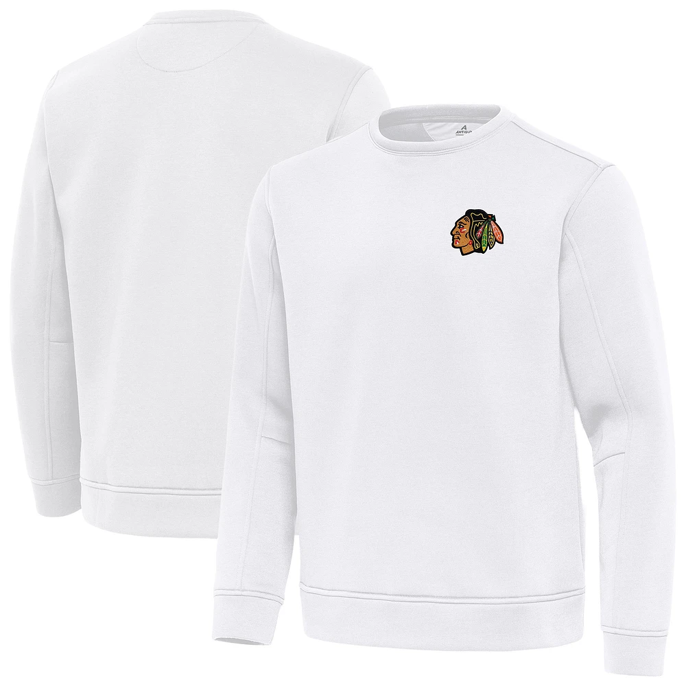 Men's Antigua Chicago Blackhawks Relevant Lightweight Pullover Sweatshirt