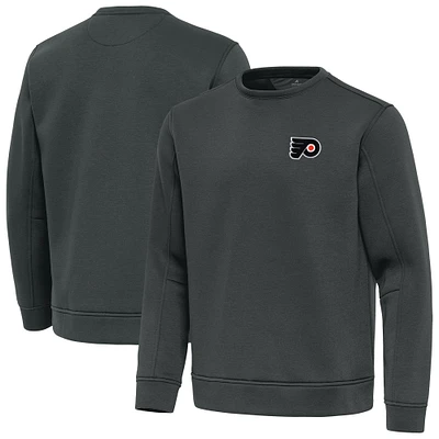 Men's Antigua Pewter Philadelphia Flyers Relevant Lightweight Pullover Sweatshirt