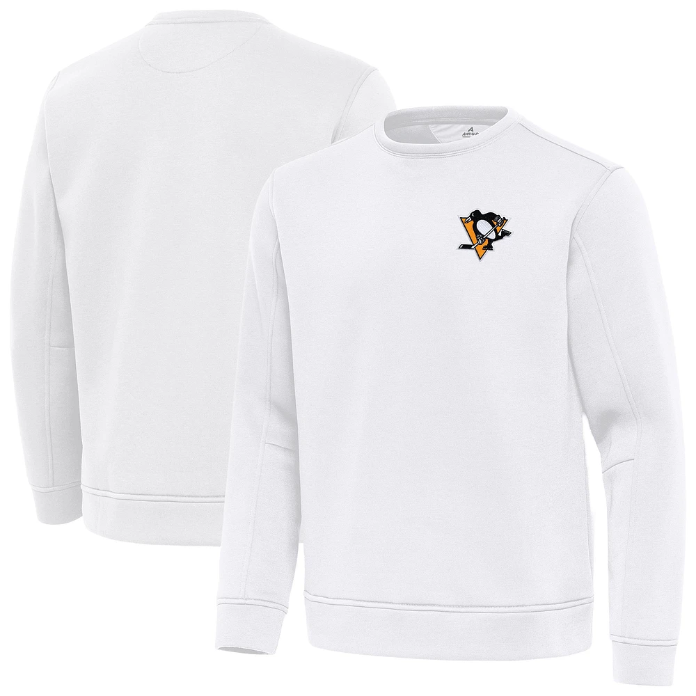 Men's Antigua Pittsburgh Penguins Relevant Lightweight Pullover Sweatshirt