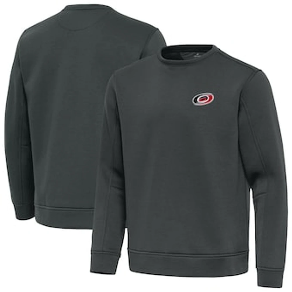 Men's Antigua Pewter Carolina Hurricanes Relevant Lightweight Pullover Sweatshirt