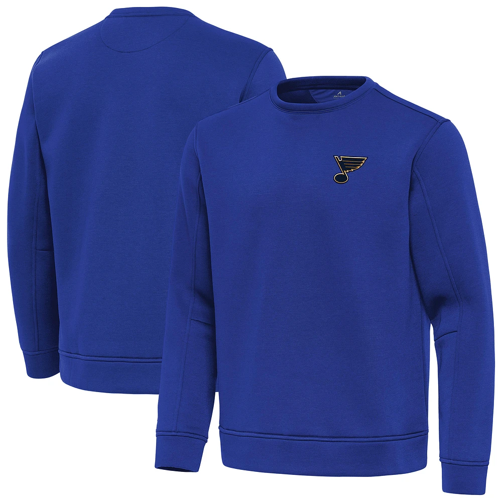 Men's Antigua Royal St. Louis Blues Relevant Lightweight Pullover Sweatshirt