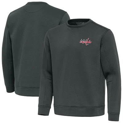Men's Antigua Pewter Washington Capitals Relevant Lightweight Pullover Sweatshirt