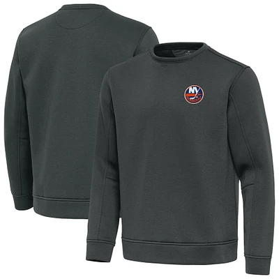 Men's Antigua Pewter New York Islanders Relevant Lightweight Pullover Sweatshirt