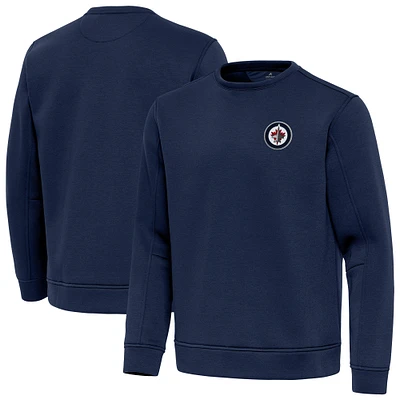 Men's Antigua Navy Winnipeg Jets Relevant Lightweight Pullover Sweatshirt