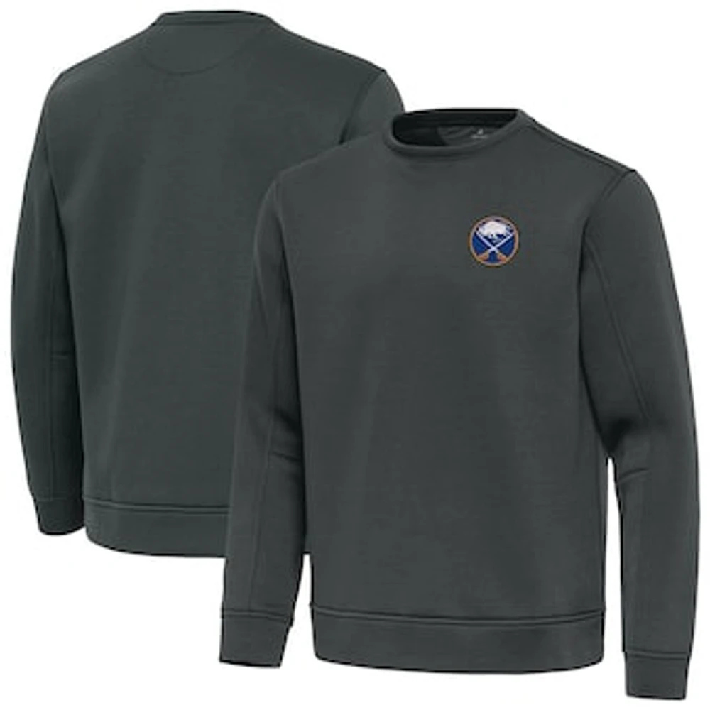 Men's Antigua Pewter Buffalo Sabres Relevant Lightweight Pullover Sweatshirt