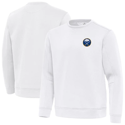 Men's Antigua White Buffalo Sabres Relevant Lightweight Pullover Sweatshirt