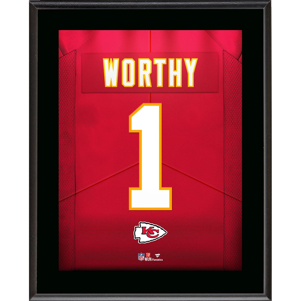 Xavier Worthy Kansas City Chiefs 10.5" x 13" Jersey Number Sublimated Player Plaque
