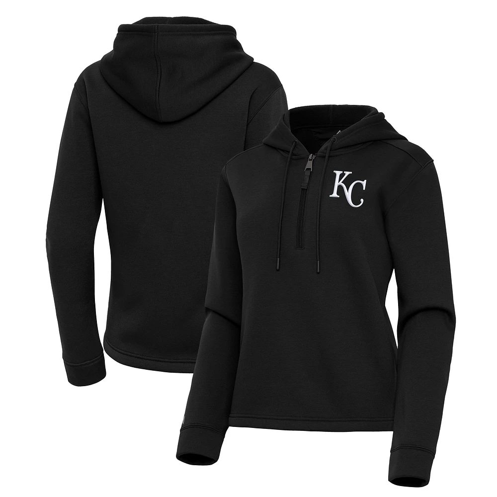 Women's Antigua Kansas City Royals Contemporary Quarter-Zip Hoodie
