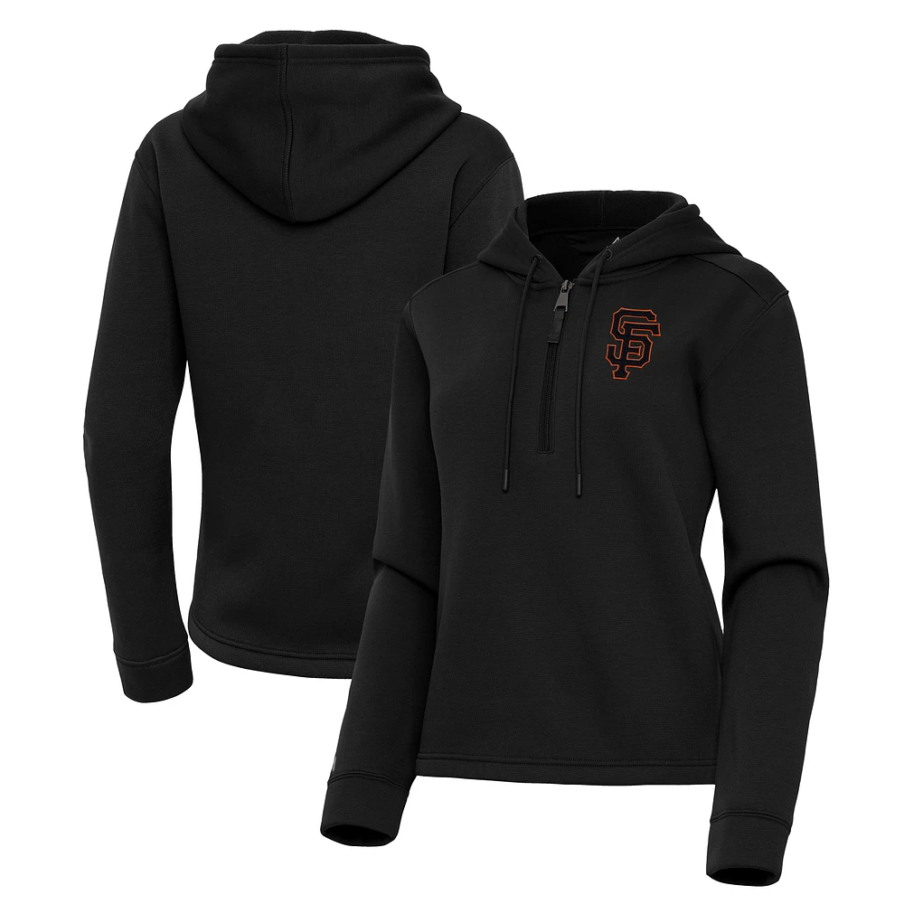 Women's Antigua San Francisco Giants Contemporary Quarter-Zip Hoodie