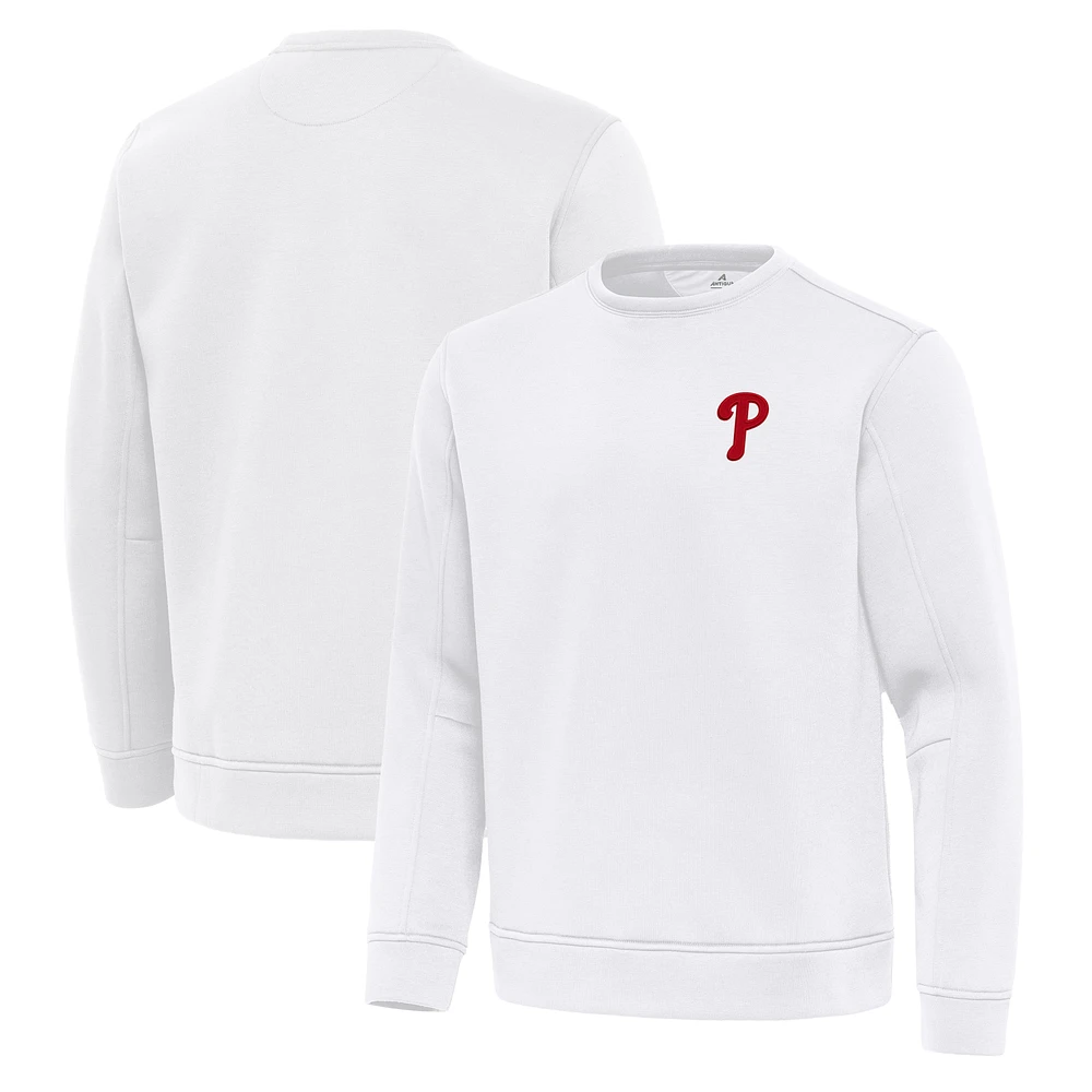 Men's Antigua Philadelphia Phillies Relevant Lightweight Pullover Sweatshirt
